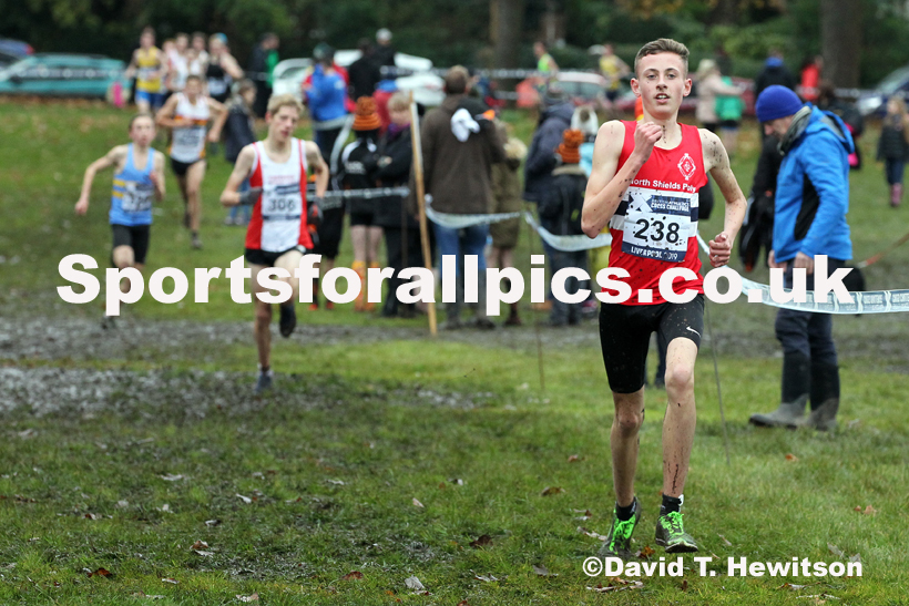 Boys under-15s, 2019 European Cross Country Trials and British Cross Challenge, Sefton Park, Liverpool.  Photo: David T. Hewitson/Sports for All Pics
